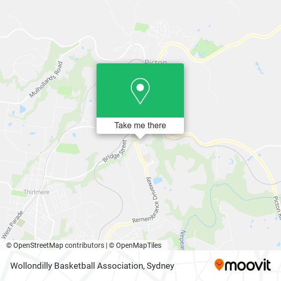 Mapa Wollondilly Basketball Association