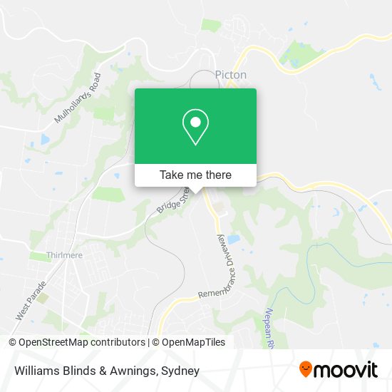 Williams Blinds & Awnings map