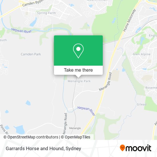 Garrards Horse and Hound map