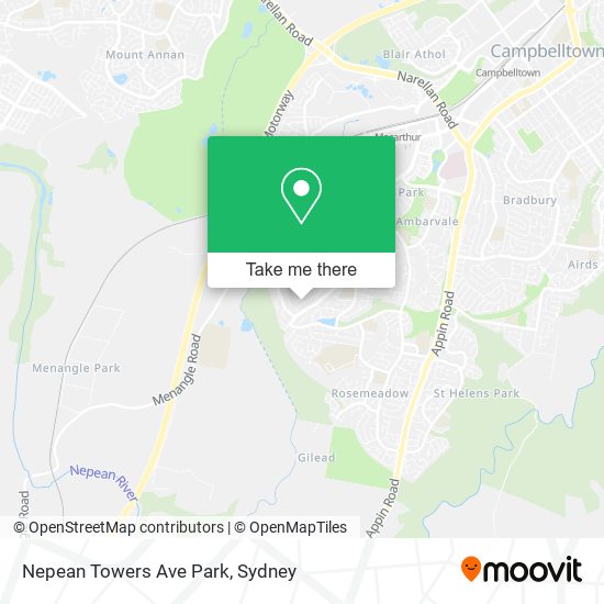Mapa Nepean Towers Ave Park