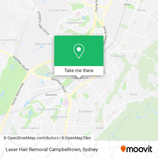 Laser Hair Removal Campbelltown map