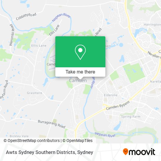 Mapa Awts Sydney Southern Districts