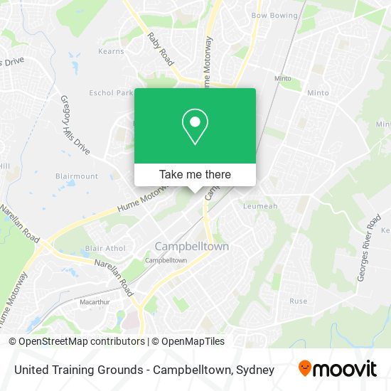 United Training Grounds - Campbelltown map