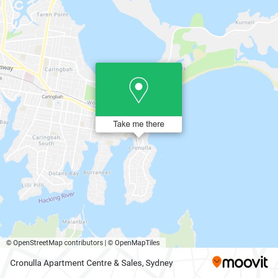 Cronulla Apartment Centre & Sales map