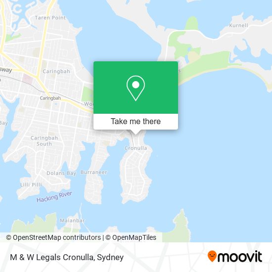 M & W Legals Cronulla map