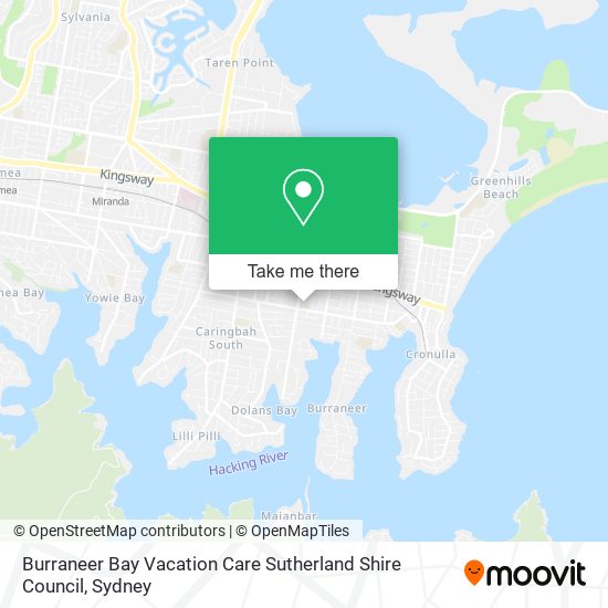 Burraneer Bay Vacation Care Sutherland Shire Council map