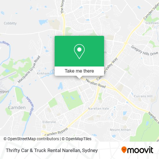 Mapa Thrifty Car & Truck Rental Narellan