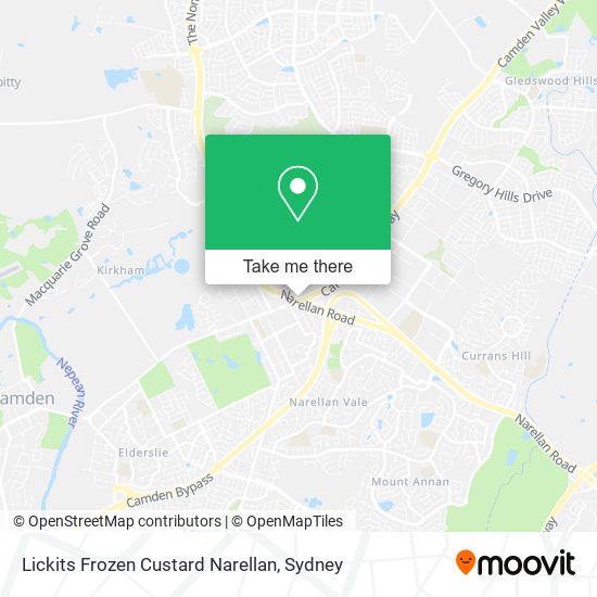 Lickits Frozen Custard Narellan map