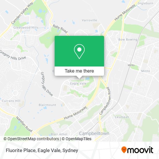Fluorite Place, Eagle Vale map