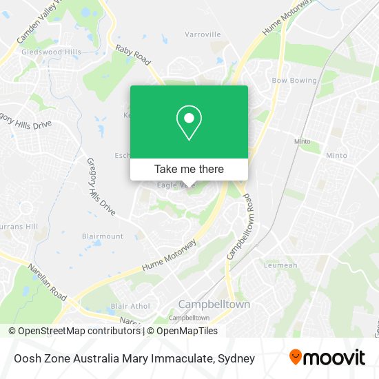 Oosh Zone Australia Mary Immaculate map