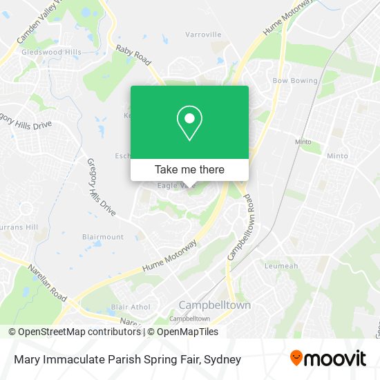 Mary Immaculate Parish Spring Fair map