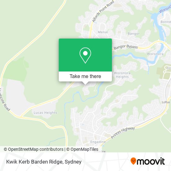 Mapa Kwik Kerb Barden Ridge