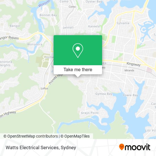 Mapa Watts Electrical Services