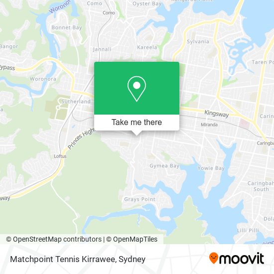 Matchpoint Tennis Kirrawee map