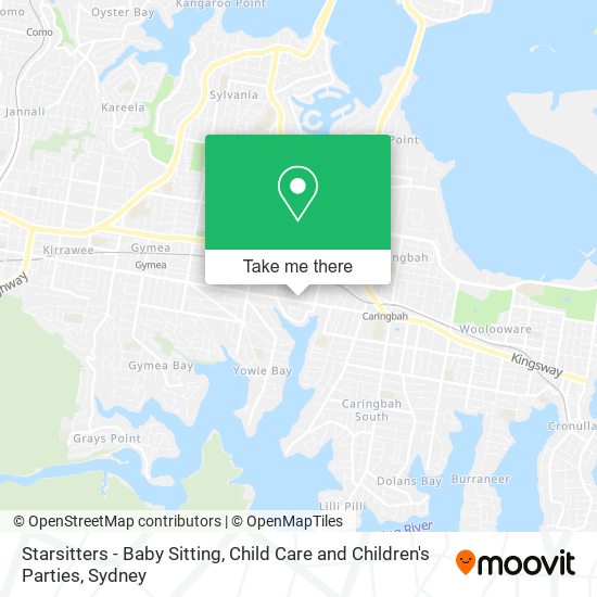 Starsitters - Baby Sitting, Child Care and Children's Parties map