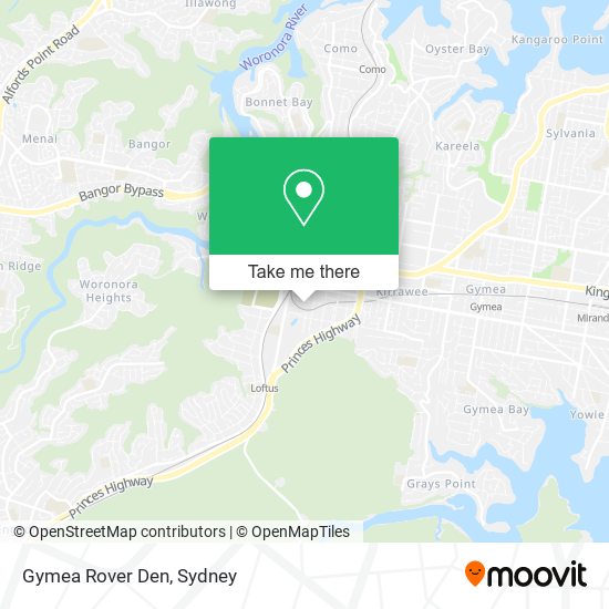 Mapa Gymea Rover Den