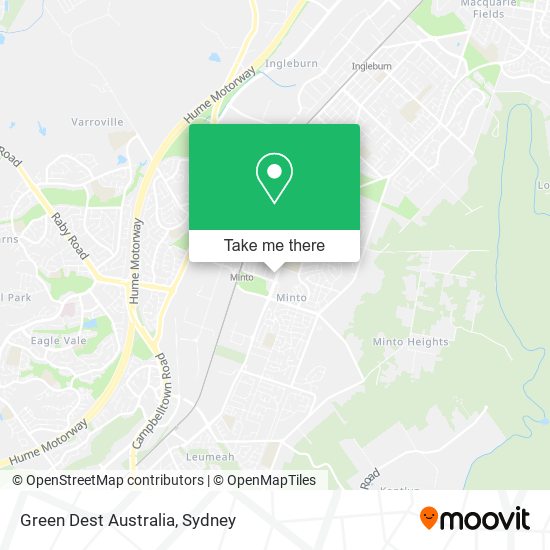 Mapa Green Dest Australia