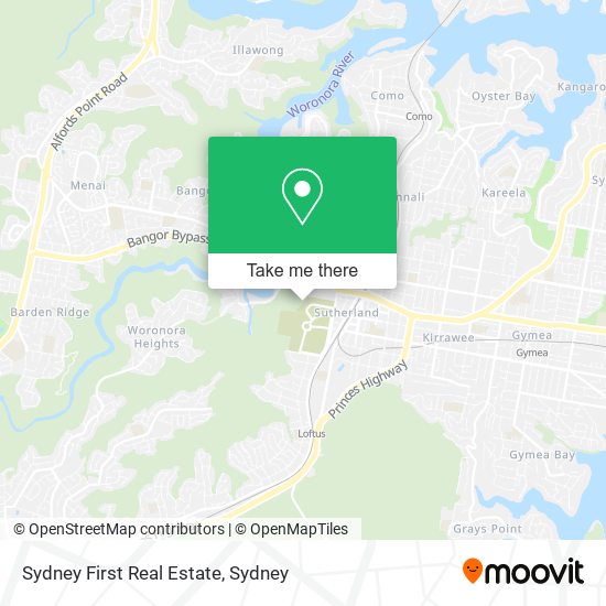 Sydney First Real Estate map