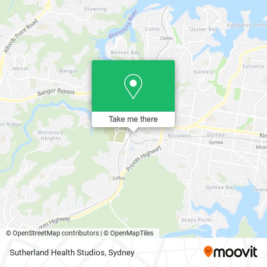 Mapa Sutherland Health Studios