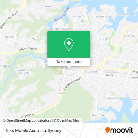 Mapa Teks Mobile Australia