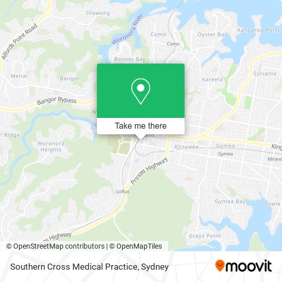 Southern Cross Medical Practice map