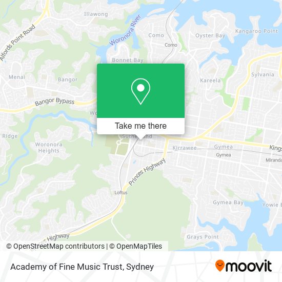 Academy of Fine Music Trust map