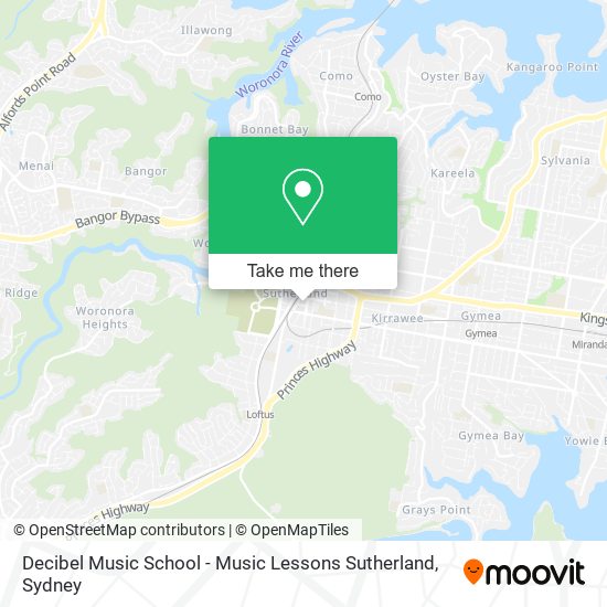 Mapa Decibel Music School - Music Lessons Sutherland