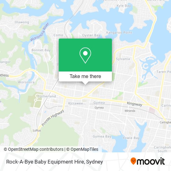Mapa Rock-A-Bye Baby Equipment Hire