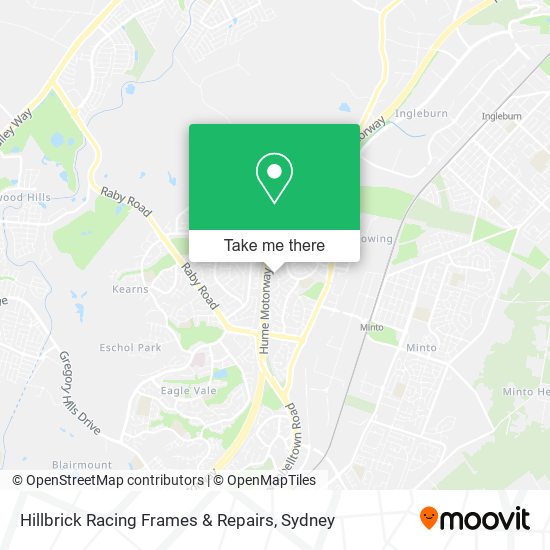 Hillbrick Racing Frames & Repairs map