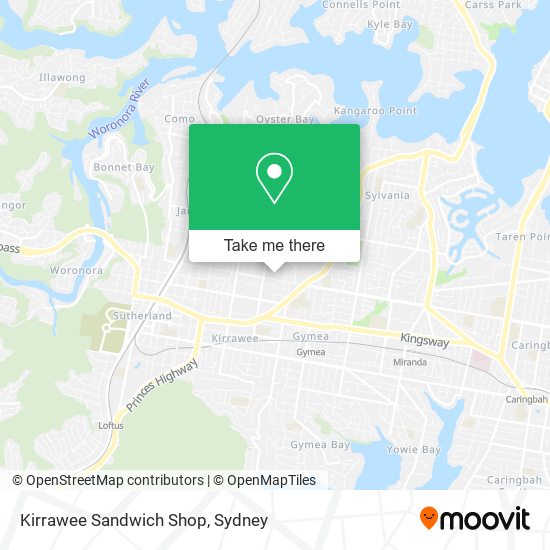 Mapa Kirrawee Sandwich Shop