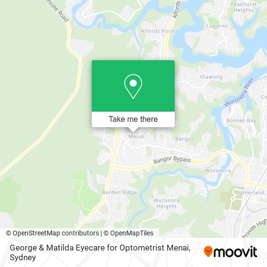 Mapa George & Matilda Eyecare for Optometrist Menai