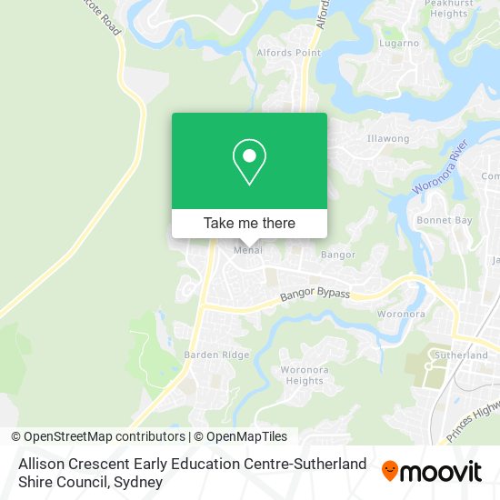 Mapa Allison Crescent Early Education Centre-Sutherland Shire Council