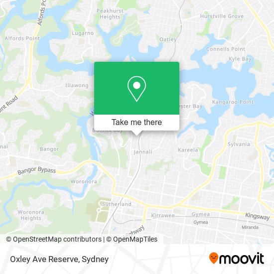 Mapa Oxley Ave Reserve