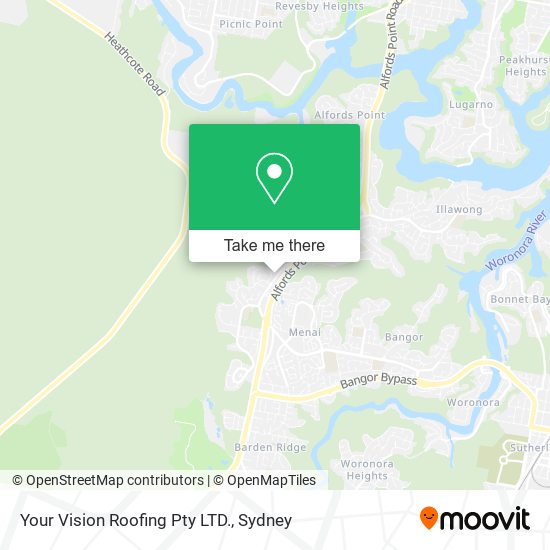Your Vision Roofing Pty LTD. map
