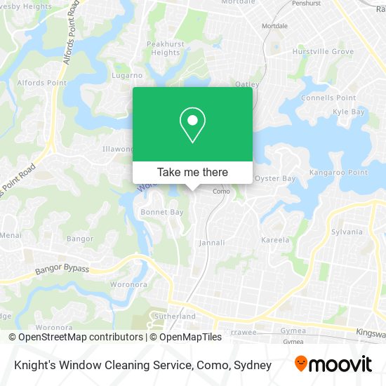 Knight's Window Cleaning Service, Como map
