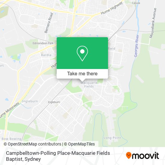 Campbelltown-Polling Place-Macquarie Fields Baptist map