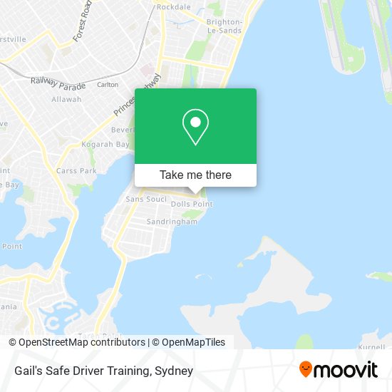 Gail's Safe Driver Training map
