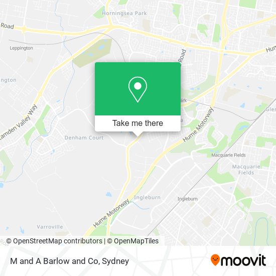 M and A Barlow and Co map