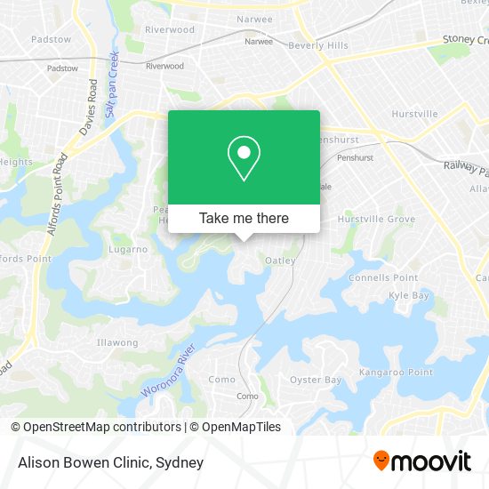 Alison Bowen Clinic map