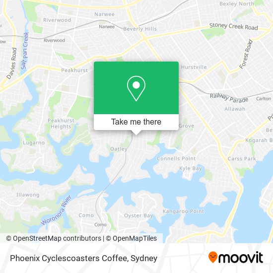 Mapa Phoenix Cyclescoasters Coffee