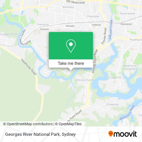 Georges River National Park map