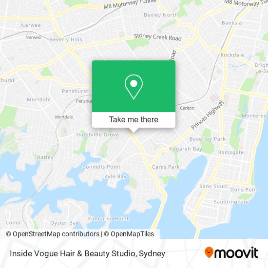 Inside Vogue Hair & Beauty Studio map