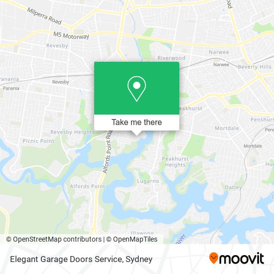 Elegant Garage Doors Service map