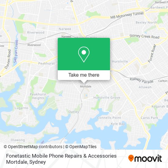 Fonetastic Mobile Phone Repairs & Accessories Mortdale map