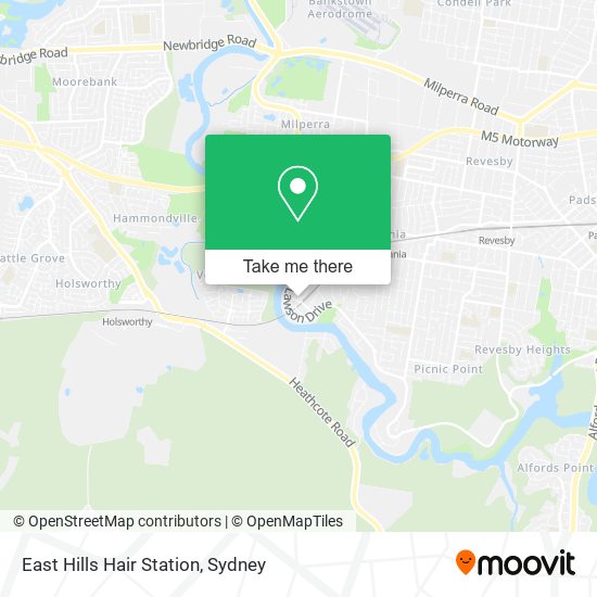 East Hills Hair Station map