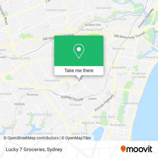 Lucky 7 Groceries map