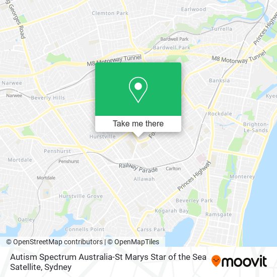 Autism Spectrum Australia-St Marys Star of the Sea Satellite map