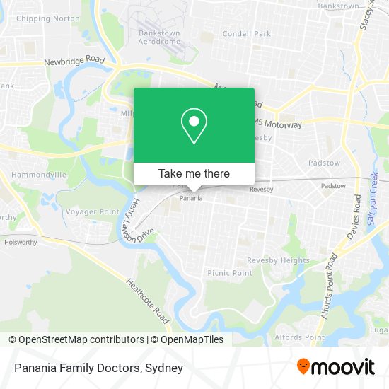 Panania Family Doctors map
