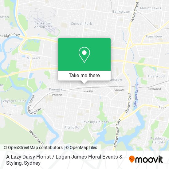 Mapa A Lazy Daisy Florist / Logan James Floral Events & Styling