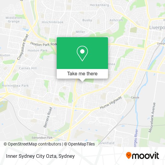 Mapa Inner Sydney City Ozta